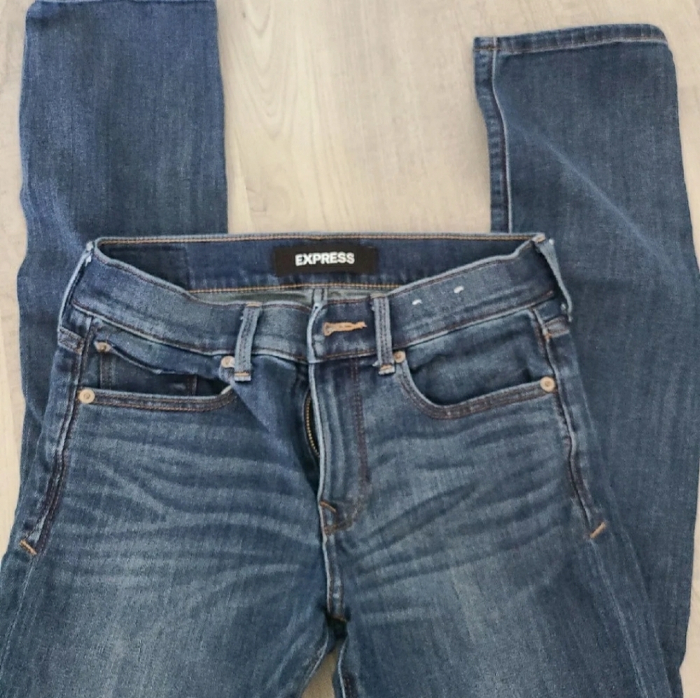Express stretch skinny jeans 0s mid rise